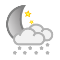 Actuellement :
Nuit avec averses de neige faible